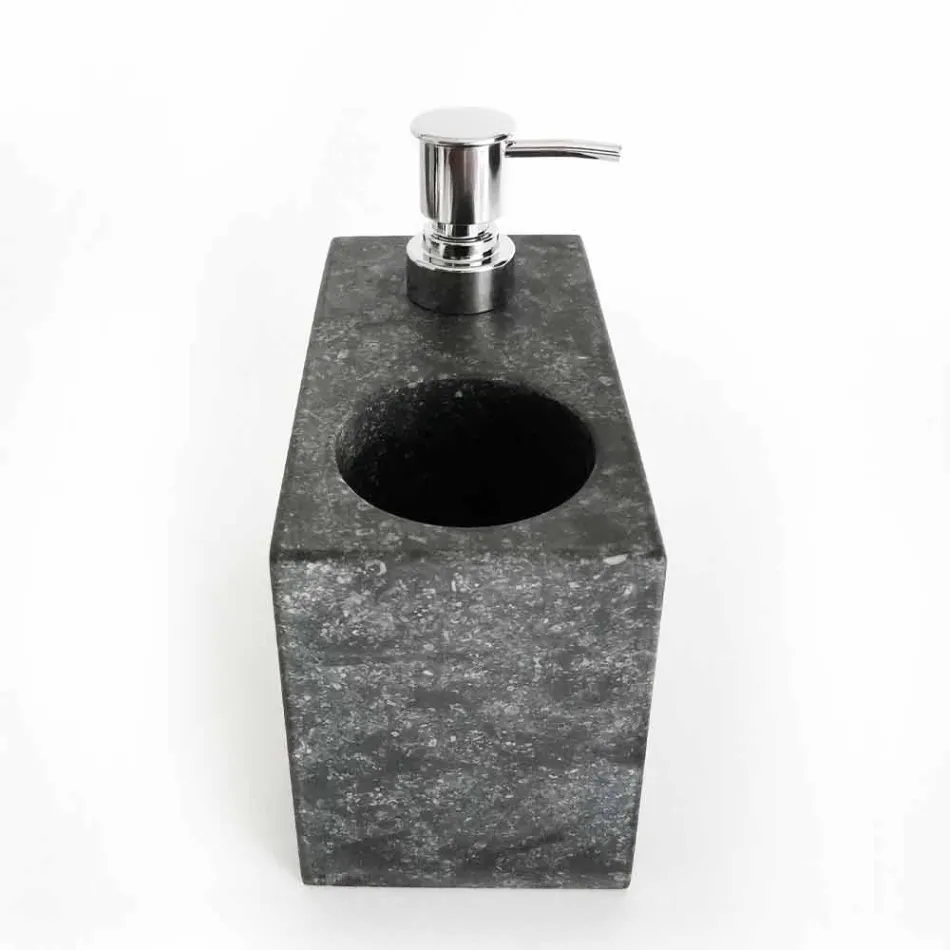 Dispensador de jabón líquido con cristal de mármol Made in Italy - Clik viadurini