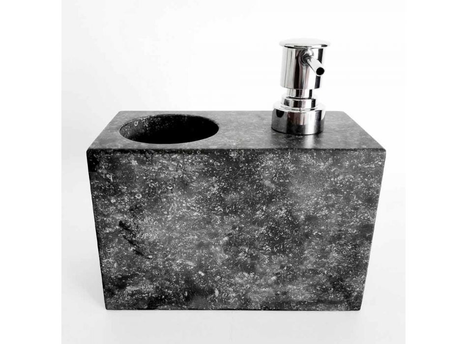 Dispensador de jabón líquido con cristal de mármol Made in Italy - Clik viadurini
