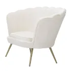 Sofá moderno de 2 plazas de terciopelo con patas de hierro dorado - Annina viadurini