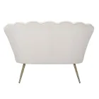 Sofá moderno de 2 plazas de terciopelo con patas de hierro dorado - Annina viadurini