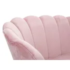 Sofá moderno de 2 plazas de terciopelo con patas de hierro dorado - Annina viadurini