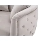 Sofá de 2 plazas tapizado en terciopelo con patas de hierro - Annetta viadurini