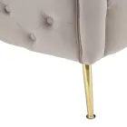 Sofá de 2 plazas tapizado en terciopelo con patas de hierro - Annetta viadurini