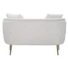 Sofá de 2 plazas tapizado en terciopelo con patas de hierro - Annetta viadurini