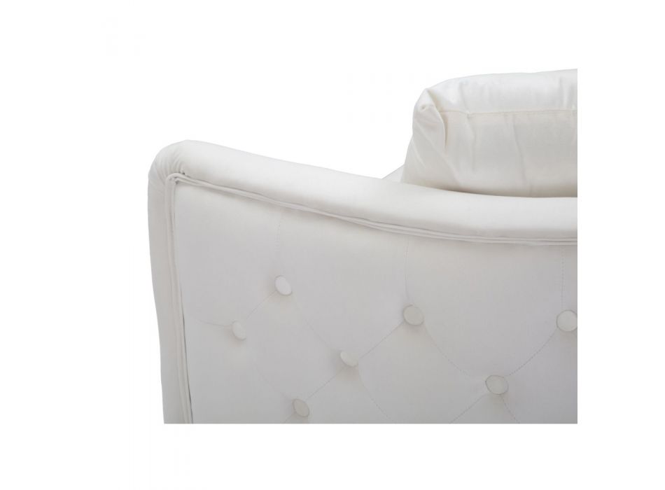 Sofá de 2 plazas tapizado en terciopelo con patas de hierro - Annetta viadurini