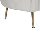 Sofá de 2 plazas tapizado en terciopelo con patas de hierro - Annetta viadurini