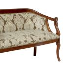 Sofá en tela decorada y estructura de nogal patinado Made in Italy - Citrino viadurini