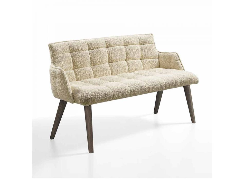 Sofá moderno con asiento tapizado en tela Made in Italy - Clera viadurini