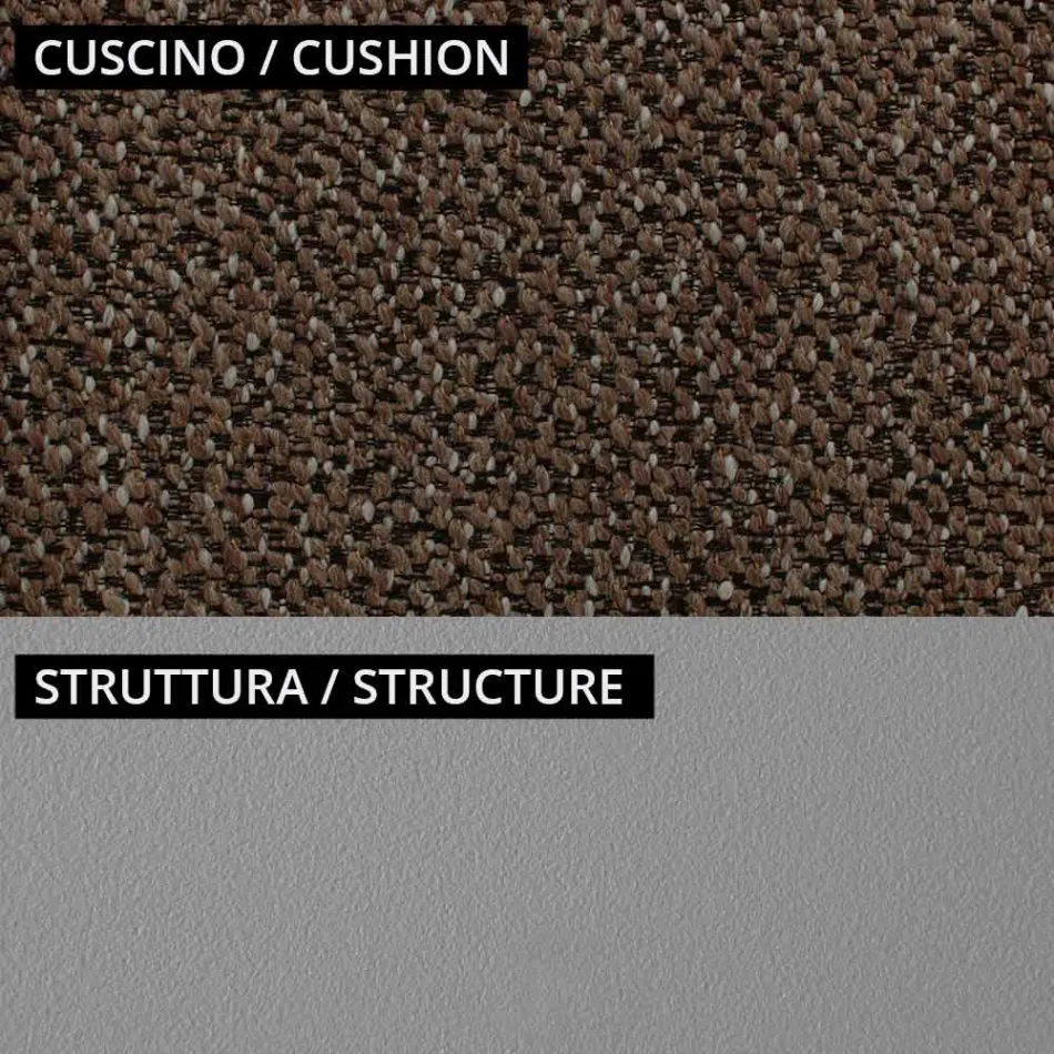 Sofá de exterior de 2 plazas con asiento acolchado Made in Italy - Macetero viadurini