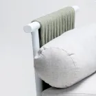 Sofá de 2 plazas en teca, tejido de cuerdas y cojines - Bellatrix viadurini