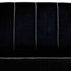 Sofá de 2 plazas en terciopelo negro con costuras en contraste Made in Italy - Rueda viadurini