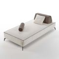 Sofá de salón de 3 plazas en tela blanca extraíble Made in Italy - Mykonos