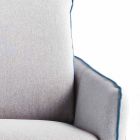 Sofá de 3 plazas de tela de diseño L.185cm / imitación de cuero made in Italy Erica viadurini