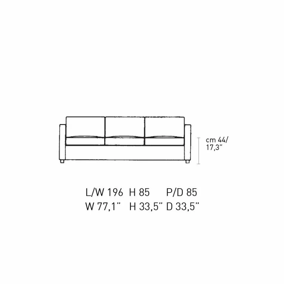 Sofá de 3 plazas tapizado en piel Made in Italy de alta calidad - Centauro viadurini