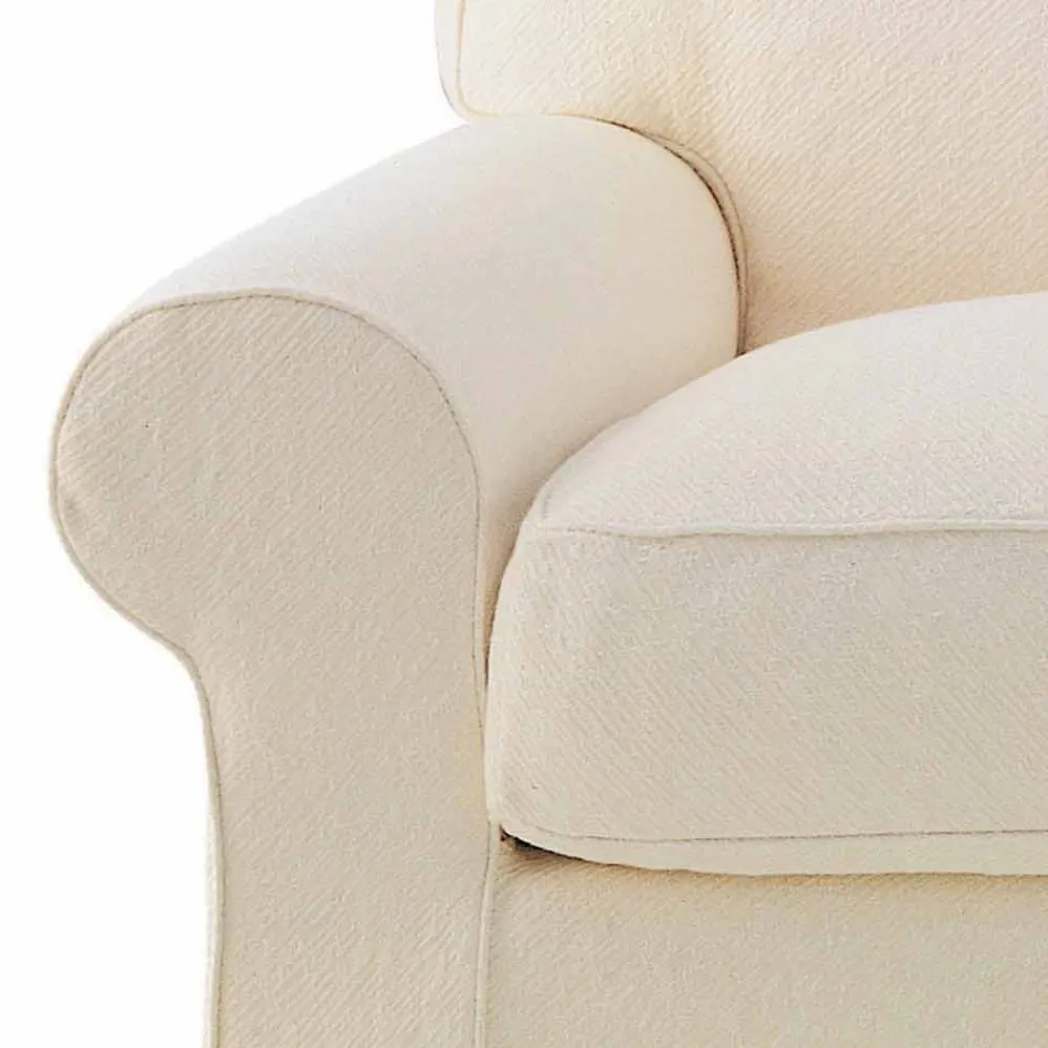 Sofá de 3 plazas tapizado en tela Made in Italy de alta calidad - Andromeda viadurini