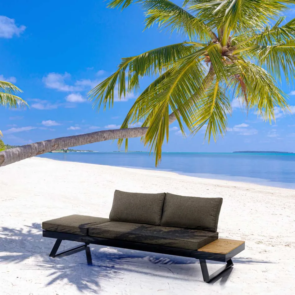 Sofá de 3 plazas convertible en chaise longue con respaldo regulable - Lire viadurini