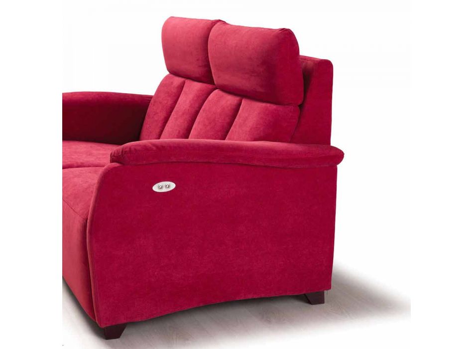 2 plazas sofá moderno diseño en cuero, imitación de cuero o tela Gelso viadurini
