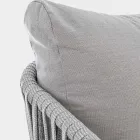 Homemotion - Sofá de exterior Rubio de diseño 3 plazas en blanco y gris viadurini