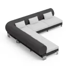 Sofá esquinero de salón en polietileno de diferentes colores - Orbis viadurini