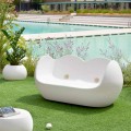Sofá mecedora para exterior Slide Blossy diseño moderno hecho en Italia