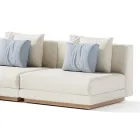 Sofá modular de exterior tapizado en tela Made in Italy - Rubik viadurini