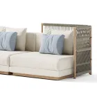 Sofá modular de exterior tapizado en tela Made in Italy - Rubik viadurini