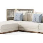 Sofá modular de exterior tapizado en tela Made in Italy - Rubik viadurini