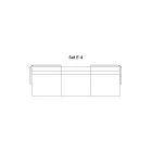 Sofá de exterior modular en tela Made in Italy - Rubik viadurini