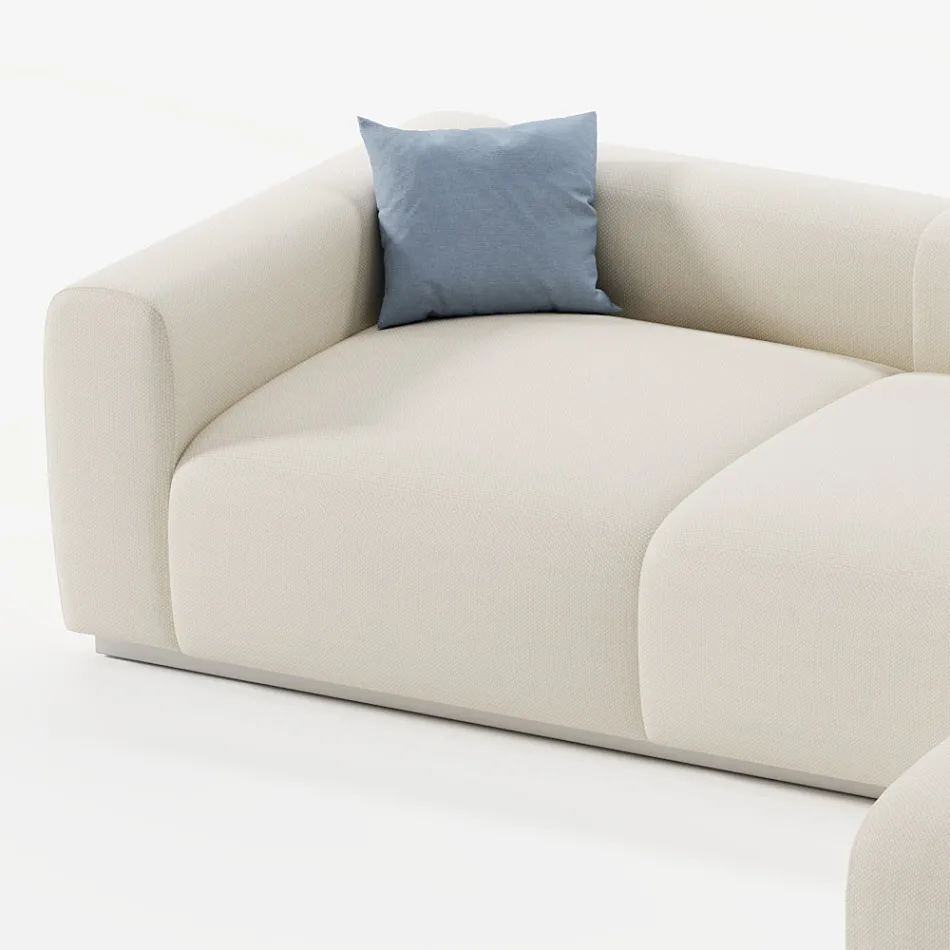 Sofá de jardín modular en tela repelente al agua Made in Italy - Bahias viadurini