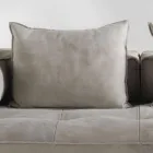 Sofá de diseño moderno Cardo, tapicería de cuero viadurini