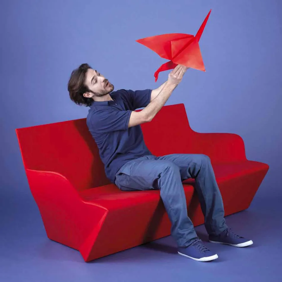 Deslice con apoyabrazos Deslice el diseño de color Kami Yon hecho en Italia viadurini