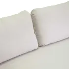 Sofá con sillones y mesa de centro de aluminio blanco para jardín - Tenda viadurini