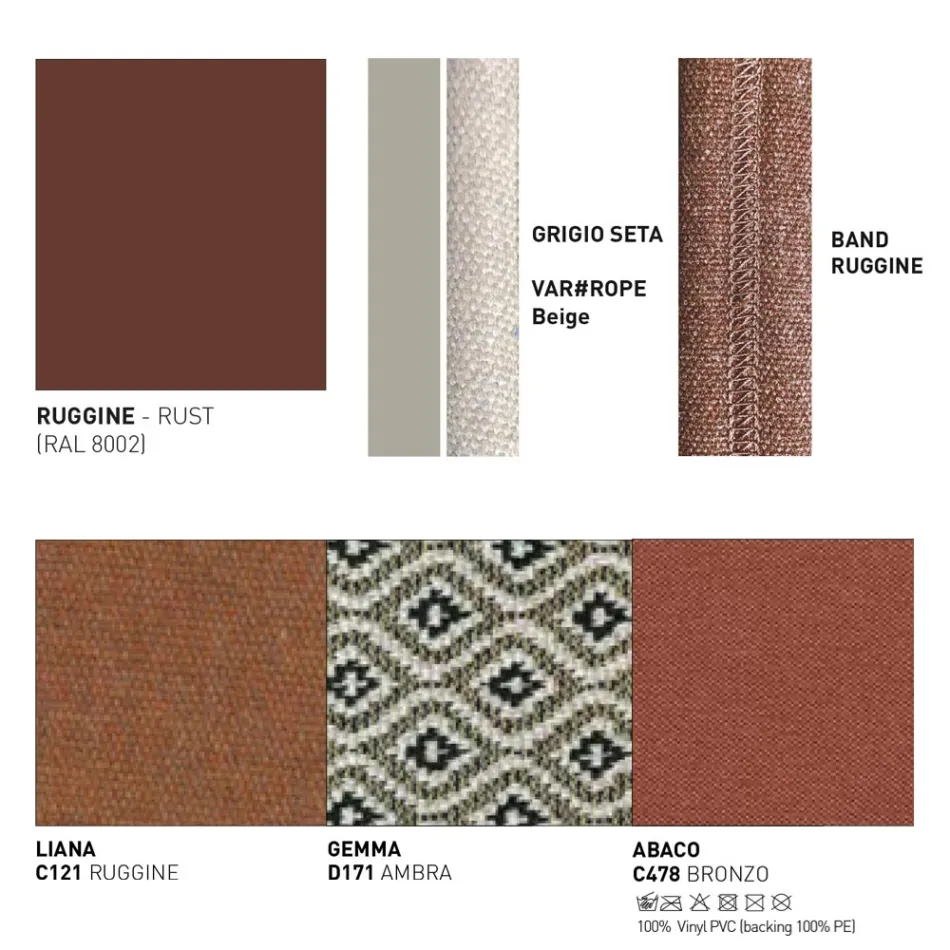 Sofá de exterior de 3 plazas con cojines Made in Italy - Emmacross by Varaschin viadurini