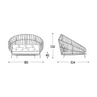 Sofá de exterior con cojines incluidos Made in Italy - Emmacross de Varaschin viadurini