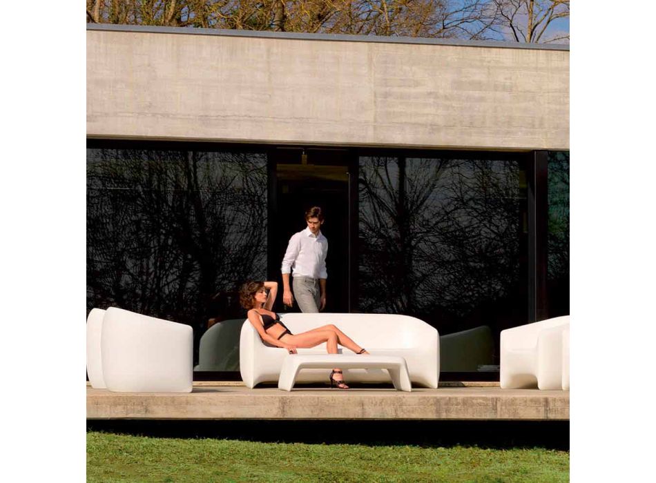 Sofá de exterior de diseño en resina de polietileno Blow by Vondom viadurini