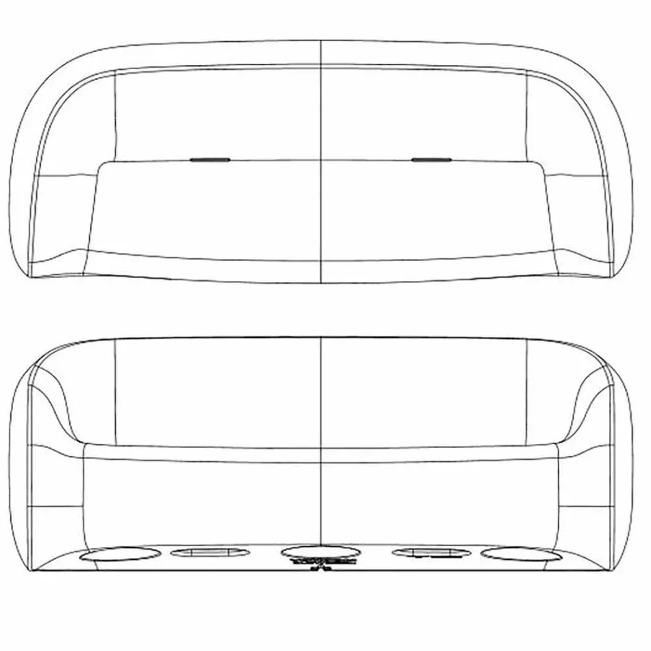 Sofá de exterior de diseño en resina de polietileno Blow by Vondom viadurini