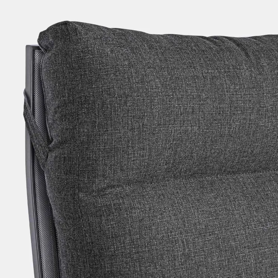 Sofá de exterior en tela y aluminio con respaldo reclinable - Nathy viadurini