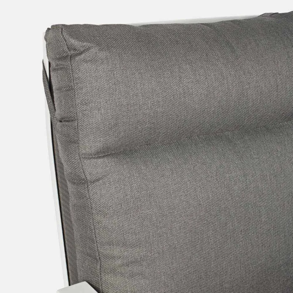 Sofá de exterior en tela y aluminio con respaldo reclinable - Nathy viadurini