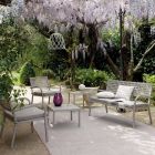 Sofá de jardín de 2 plazas con estructura de acero Made in Italy - Nilda viadurini