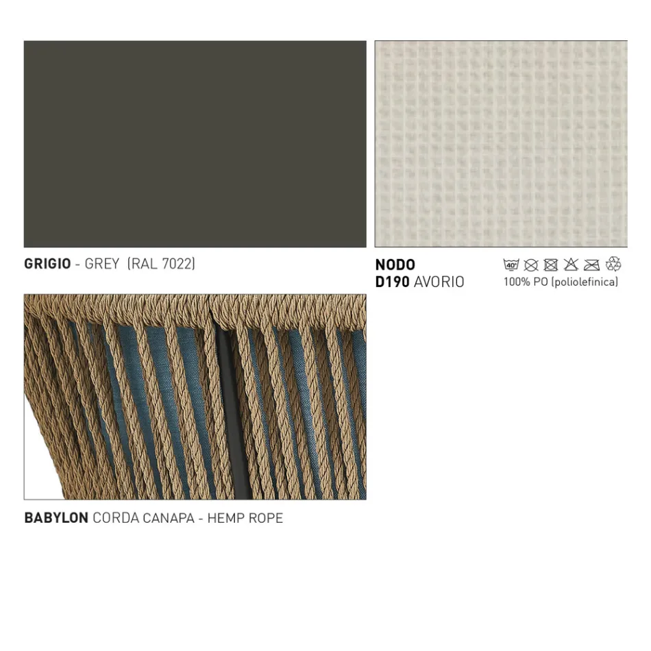 Sofá de jardín de 2 plazas en aluminio con tejido - Cricket by Varaschin viadurini