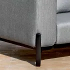 Sofá de Jardín 3 Plazas con Chaise Longue en Aluminio y Tela - Filomena viadurini