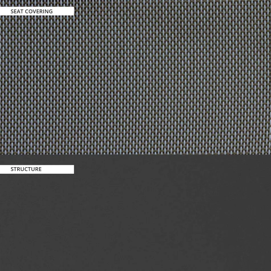 Sofá de jardín con base de aluminio y asiento de textileno Made in Italy - Maureen viadurini