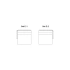 Sofá de jardín modular con estructura baja de madera Made in Italy - Rubik viadurini