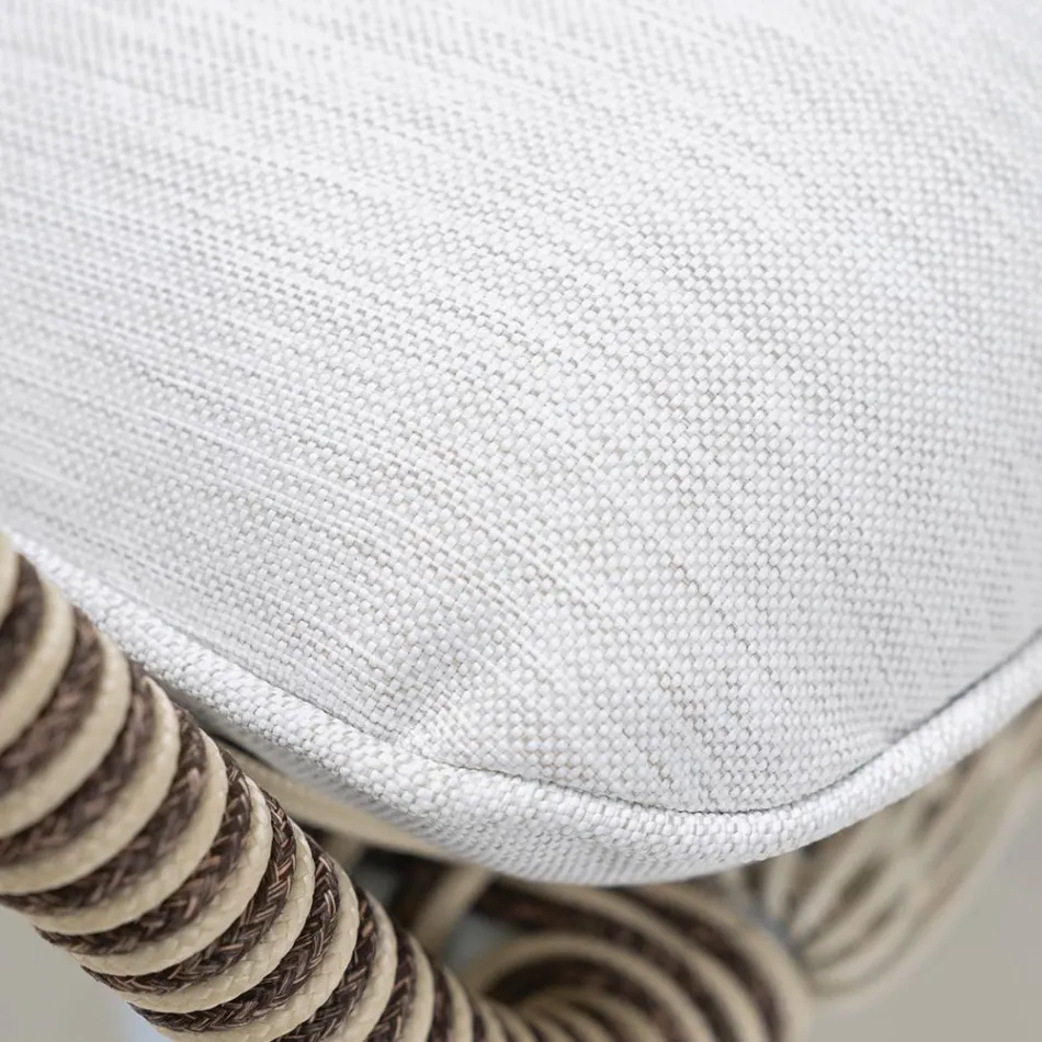 Sofá de Jardín en Aluminio y Tejido de Cuerda - Alcor viadurini