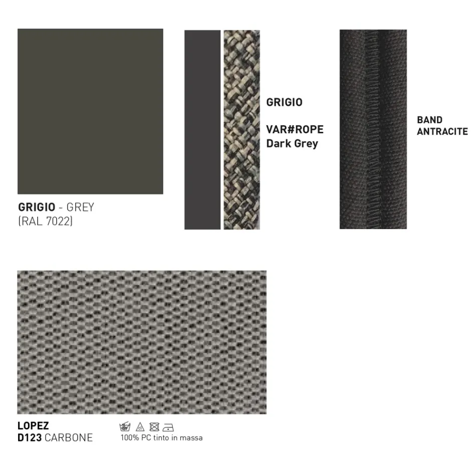 Sofá de jardín de aluminio Made in Italy - Emmacross de Varaschin viadurini