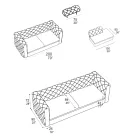 Sofá de interior con reposacabezas reclinable Made in Italy - Unleashed viadurini