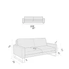 Sofá de salón con patas patín de metal cromado - Exclusivo viadurini