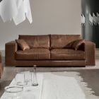 Sofá de salón de madera, poliuretano y metal Made in Italy - Sparkling viadurini