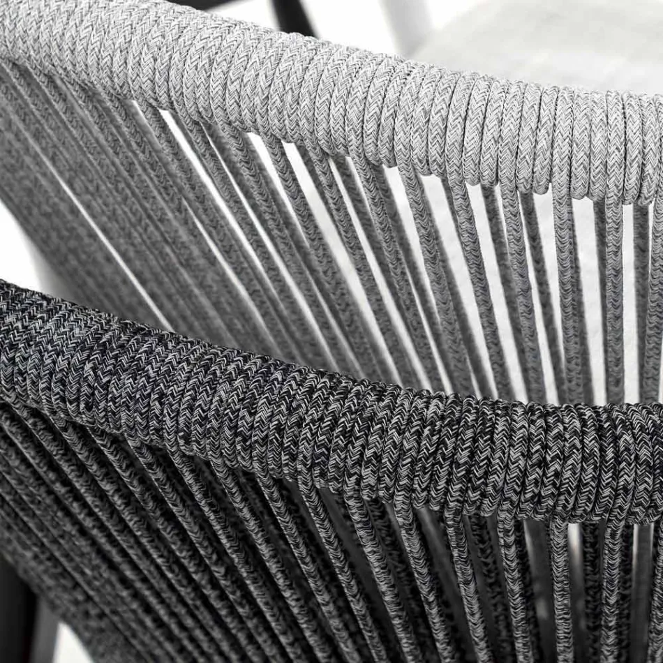 Sofá de dos plazas de jardín apilable de aluminio y tela - Smart By Varaschin viadurini