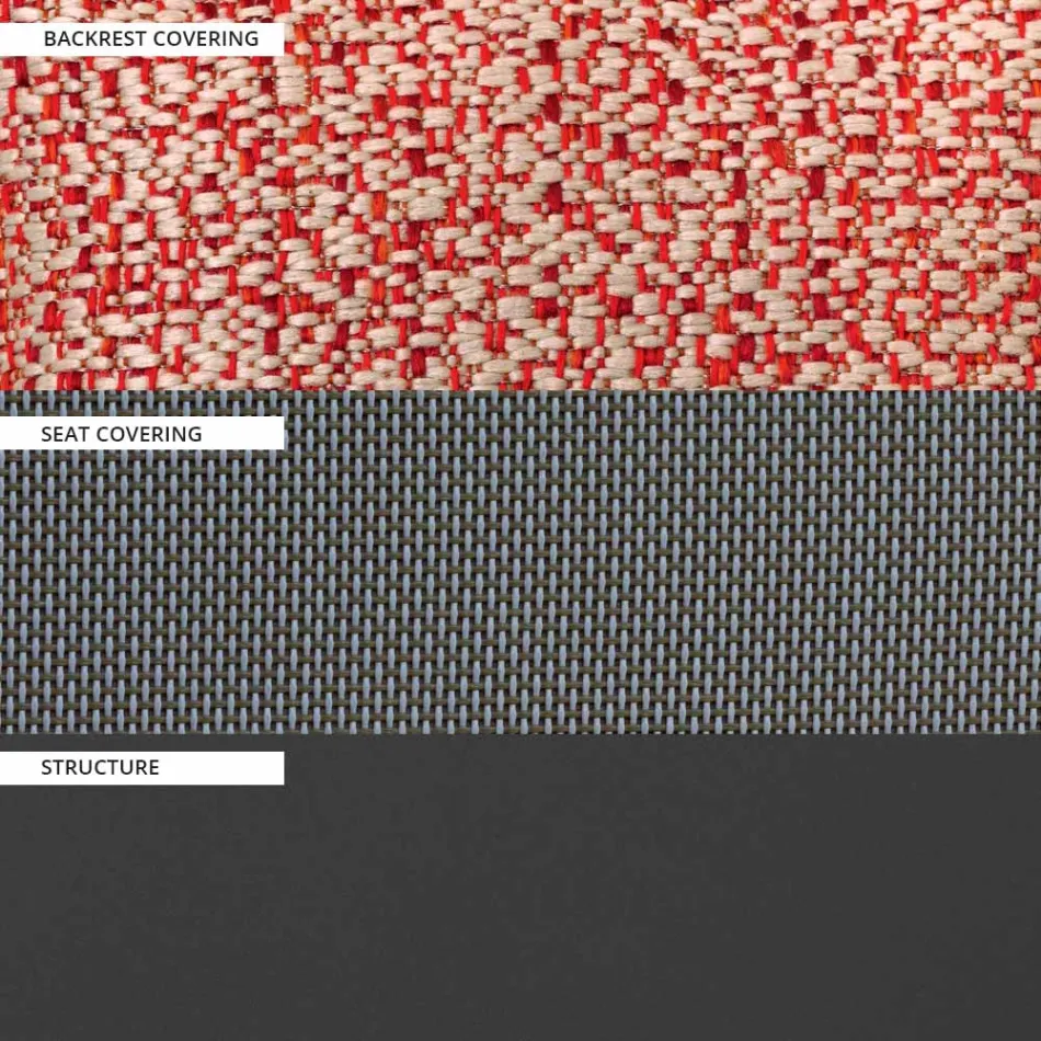 Sofá de exterior de 2 plazas con estructura de aluminio Made in Italy - Zaika viadurini